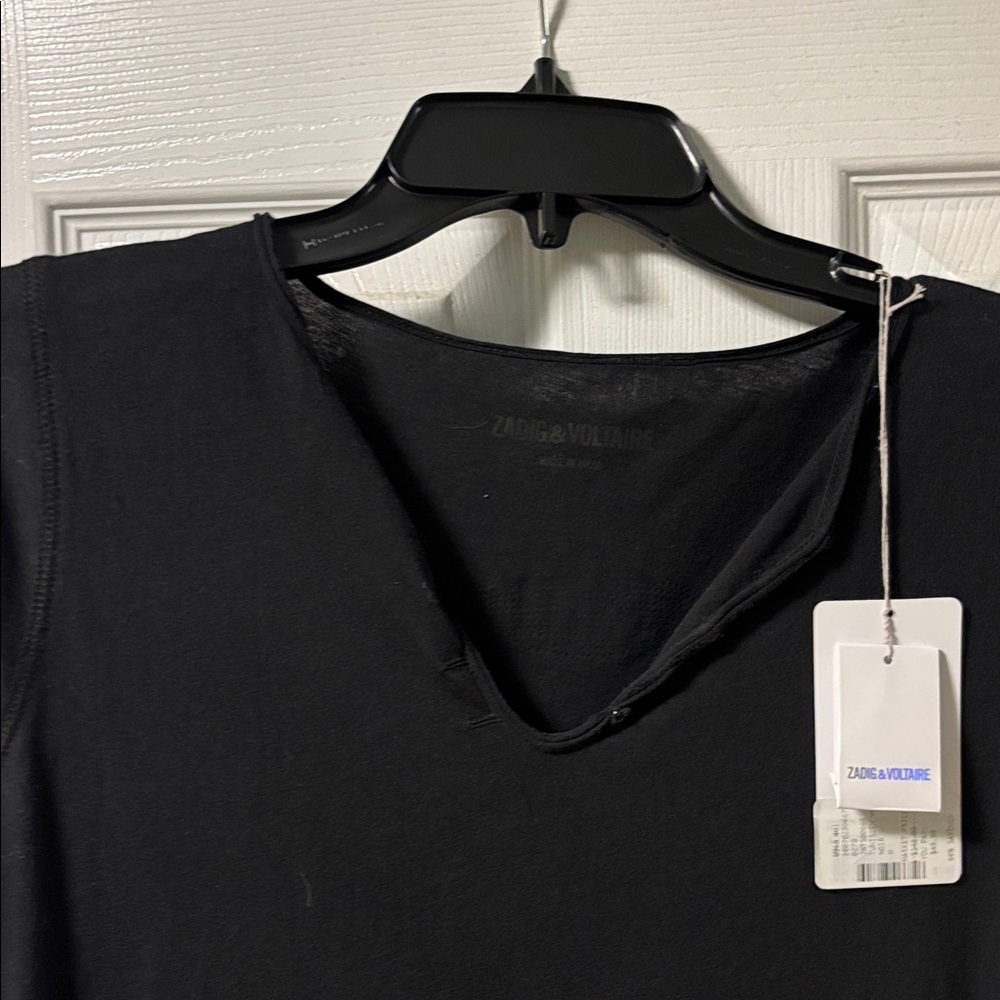 NWT Zadig and Voltaire size Medium Black T-shirt - Picture 5 of 10